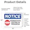Signmission Hydrostatic Testing In Progress Sign With Symbol, 14 in W x Rectangle, Vinyl Decal OS-2PACK-NS-D-1014-L-13591 - alternate 6